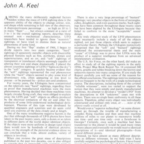 The principle of Transmogrificatio según John A. Keel (FSR1969 V15N4) - Imagen 1
