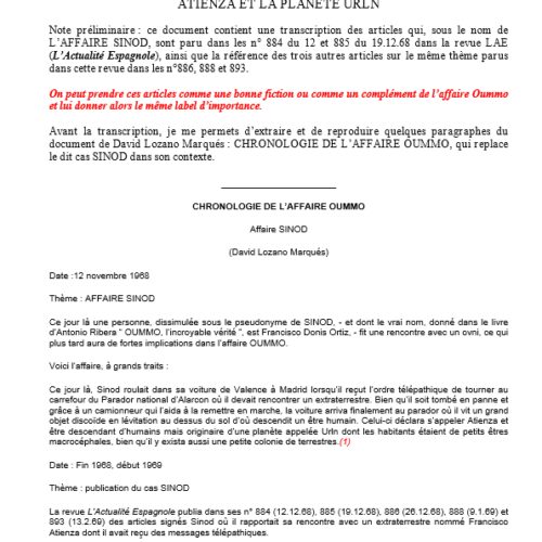 Atienza y el planeta URLN ummo (Francés) - Imagen 1