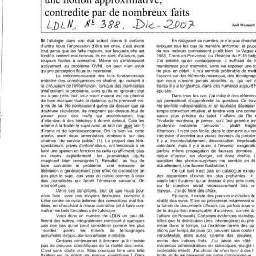 Elusividad y La pretendue absence de preuves ovni, de Joel Mesnard (1977) - Imagen 1