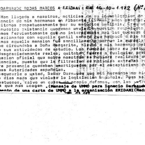 Carta Ummo de 1972 N 101 a Eridani - Imagen 1