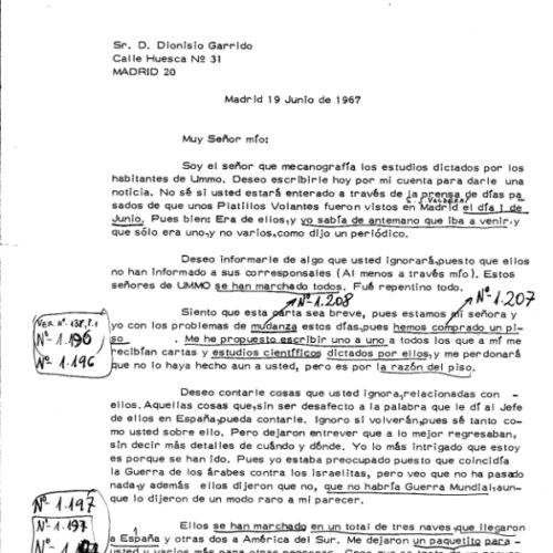 Carta (2) sobre el informe del mecanógrafo de Ummo - Imagen 1