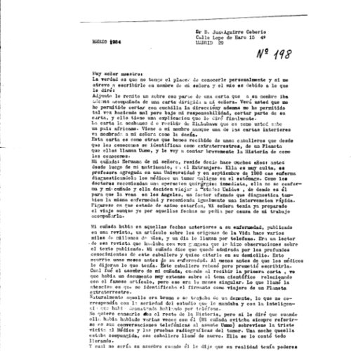 Carta (3) sobre el informe del mecanógrafo de Ummo - Imagen 1