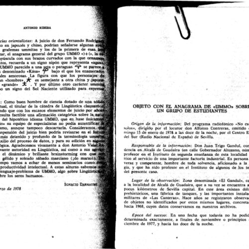 Caso Ummo Antonio Rivera 1977 - Imagen 1