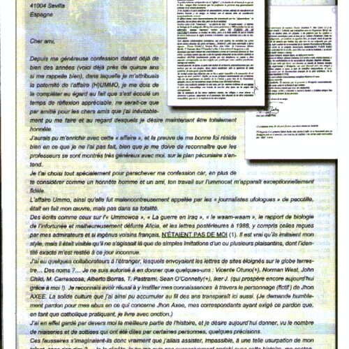 Jordan Peña cartas en francés 2010 - Imagen 1