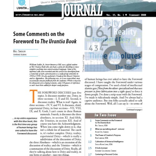 Revista Urantia Association International Journal February 2008 - Imagen 1