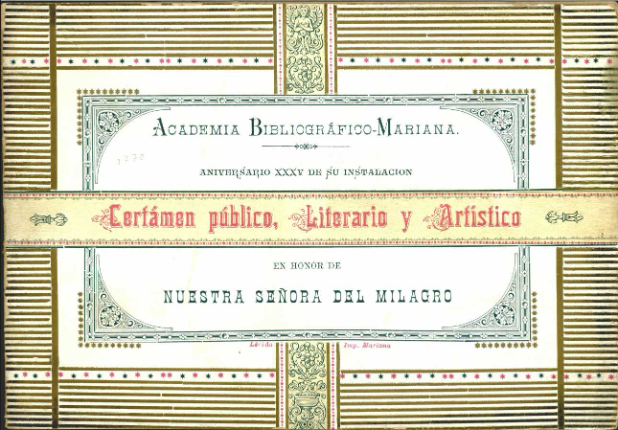 Academia Bibliográfico-Mariana Certamen Literario (1897) - Imagen 1