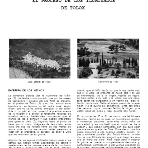 Apariciones en Tolox (Malaga) 1886 - Imagen 1