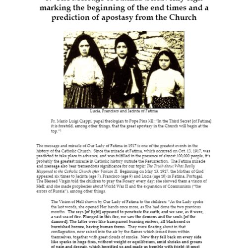 Apparitions Fatima Message - Imagen 1