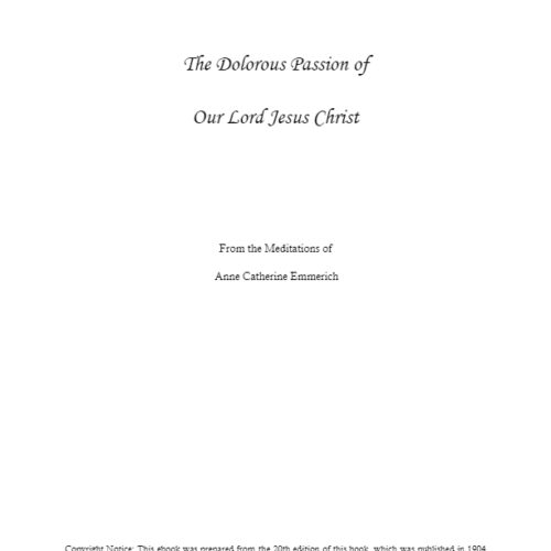 Dolorous passion of our Lord Jesus Christ por Emmerich - Imagen 1