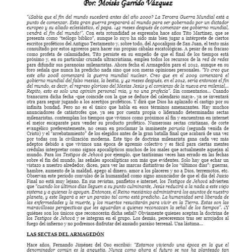 El Gran Fiasco Apocalíptico por Moisés Garrido - Imagen 1
