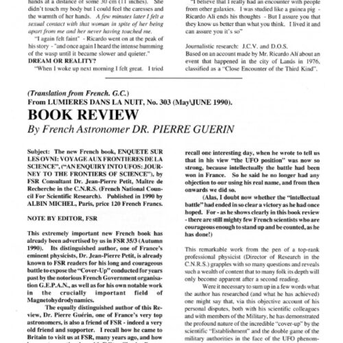 Enquete sur OVNI 1990 P. Guerin FSR91V37N1 Jean-Pierre Petit - Imagen 1