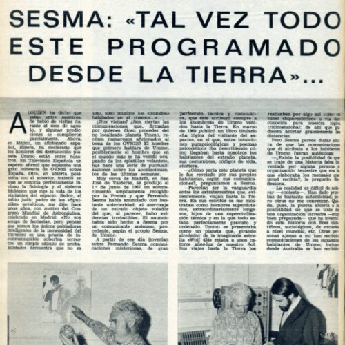 Sesma Fernando Entrevista 1971 por F. Sinod - Imagen 1