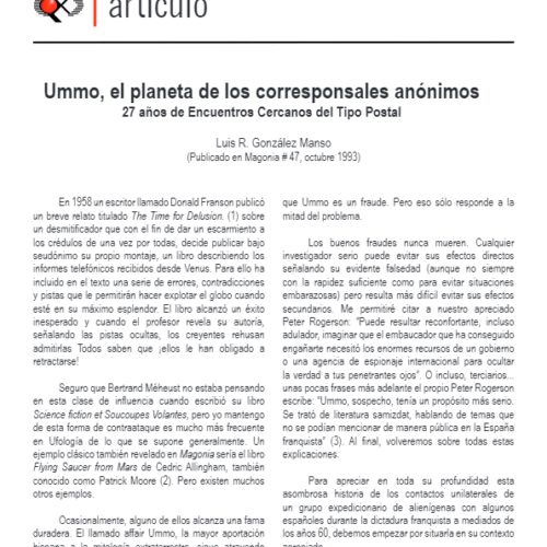 Ummo corresponsales anónimos - Imagen 1