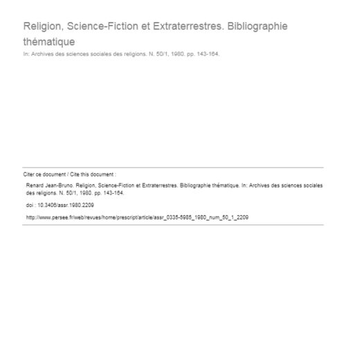 Bibliography Religion,Science-Fiction,E.T.s,Renard - Imagen 1