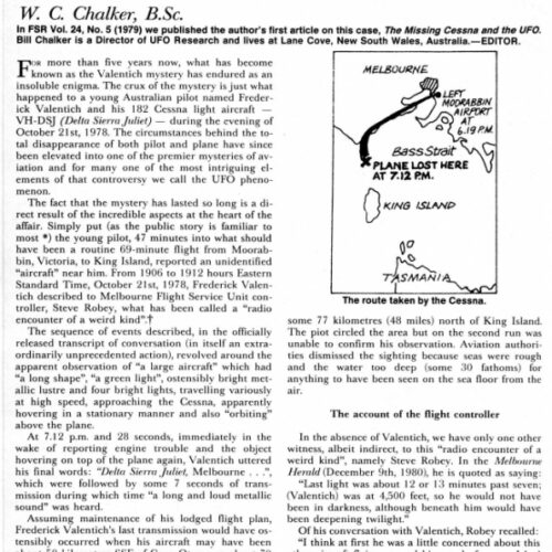 Chalker,UFOs 1978,N.Z.,vanishing Valentich,FSR84V30N2 - Imagen 1