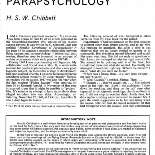 Chibbett,Contact E.T. 1947,USA,FSR-SI 1969 N 3,UFO Percipients - Imagen 1