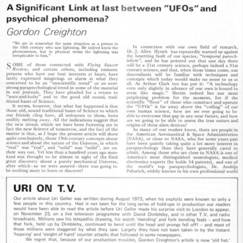 Creighton,Uri Geller,FSR 1973V19N5 - Imagen 1