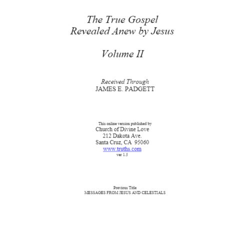 Padgett,Gospel Revealed byJesus - Imagen 1
