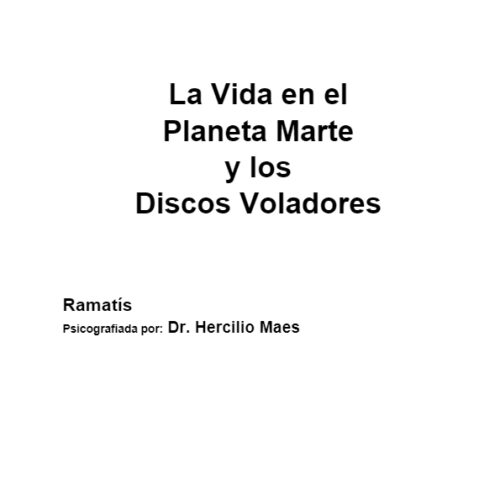 Ramatis,Vida en Marte y Discos Voladores - Imagen 1