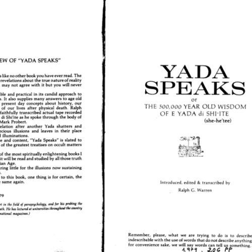 Yada Speaks,Selected Communications - Imagen 1