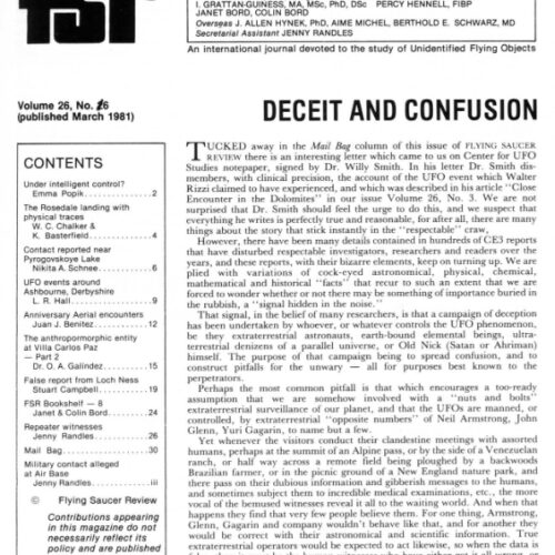 Bowen,UFO Deceit and Confusion,FSR81V26N6 - Imagen 1
