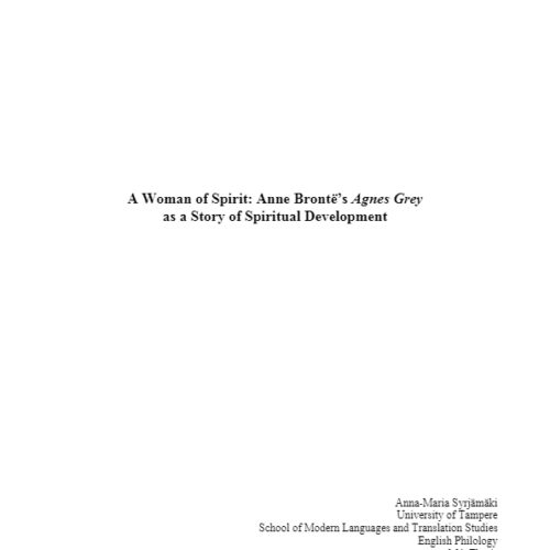 Bronte,Anne,Agnes Grey,Anna-Maria Syrjamaki - Imagen 1