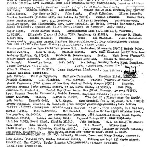 Contactados , Lista - Imagen 1