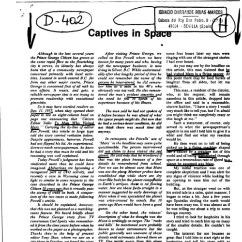 Contacts E.T.,Captives in Space - Imagen 1
