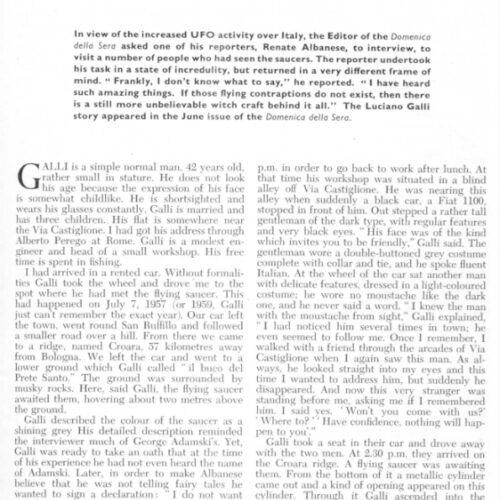 Galli 1957 Contact Claim,Italy,FSR62V8N5 - Imagen 1