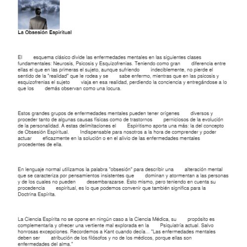 La obsesion espiritual - Imagen 1