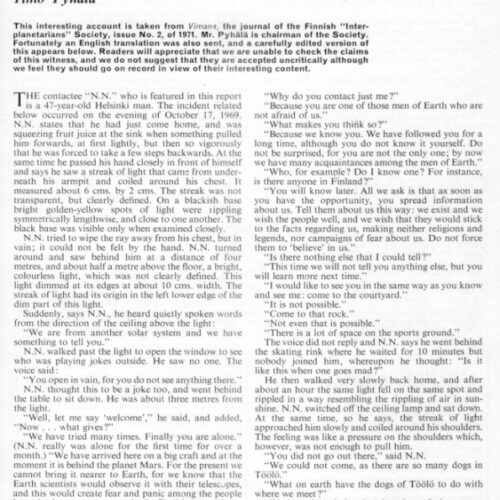 Pyhala,Contact E.T. 1969,Helsinki,FSR-CH 1971 N 8 - Imagen 1