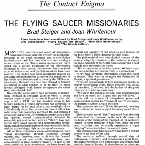 Steiger,Whritenour,UFO Contact Enigma,FSR-SI 1969 N 2,Beyond Condon - Imagen 1