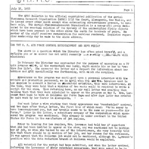 APRO Bulletin,1956,July
