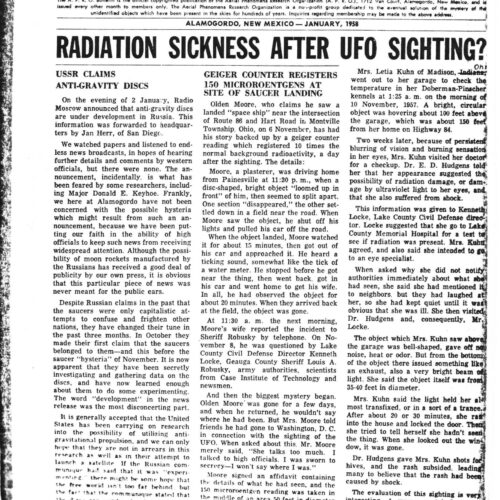 APRO Bulletin,1958,January - Imagen 1