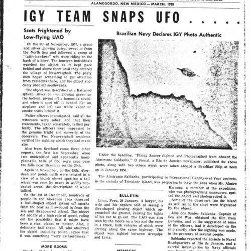APRO Bulletin,1958,March - Imagen 1