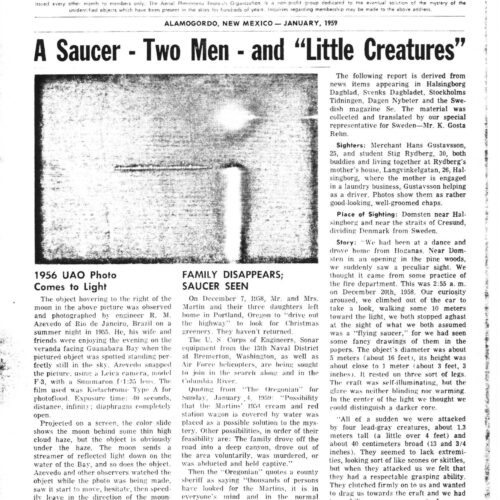 APRO Bulletin,1959,January - Imagen 1