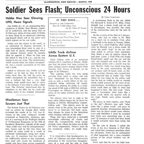 APRO Bulletin,1959,March - Imagen 1