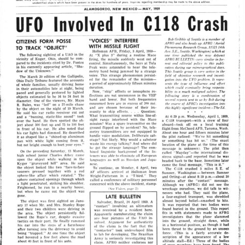 APRO Bulletin,1959,May - Imagen 1