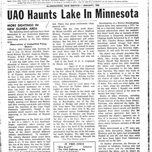 APRO Bulletin,1960,January - Imagen 1