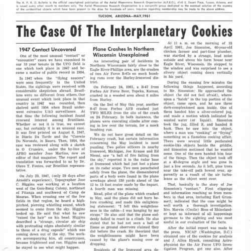 APRO Bulletin,1961,May - Imagen 1