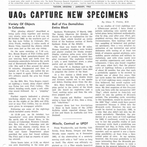 APRO Bulletin,1963,January - Imagen 1