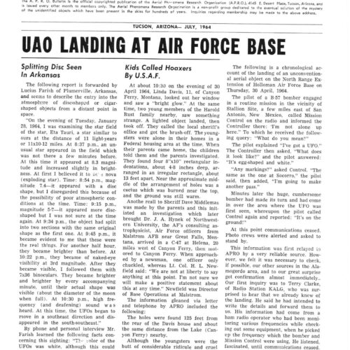 APRO Bulletin,1964,July - Imagen 1