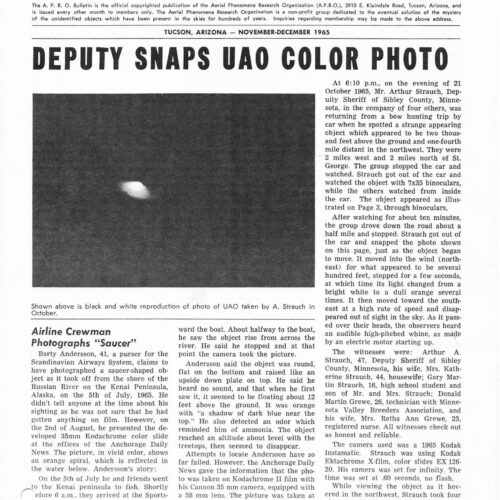 APRO Bulletin,1965,November-December - Imagen 1