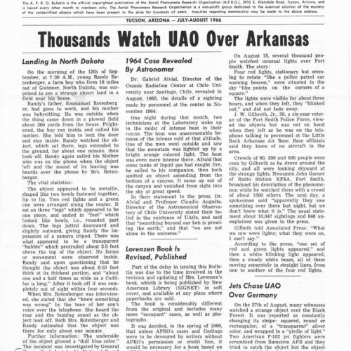 APRO Bulletin,1966,July-August - Imagen 1