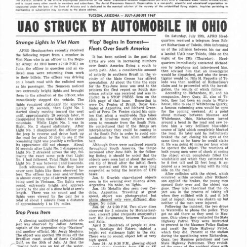 APRO Bulletin,1967,July-August - Imagen 1