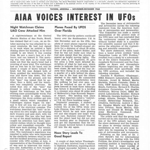 APRO Bulletin,1968,November-December - Imagen 1