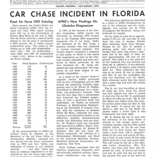 APRO Bulletin,1970,July-August - Imagen 1