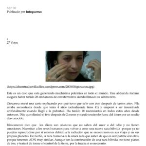Abduccion en Italia.Giovanna.18 fetos