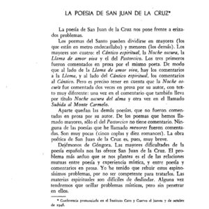 Alonso,Damaso,La poesia de San Juan de la Cruz