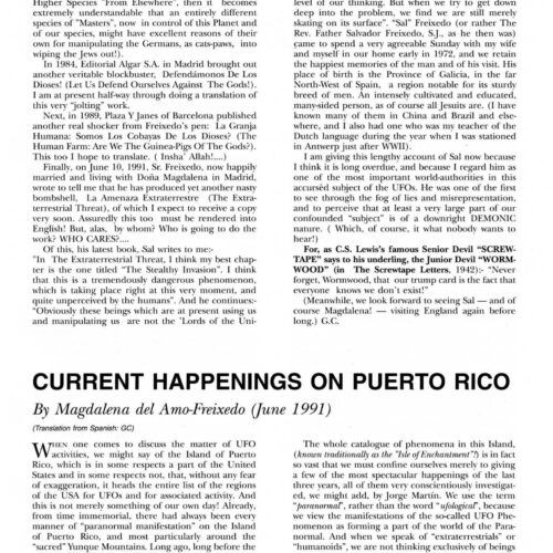 Amo-Freixedo,UFOs at Puerto Rico,FSR91V36N4 - Imagen 1